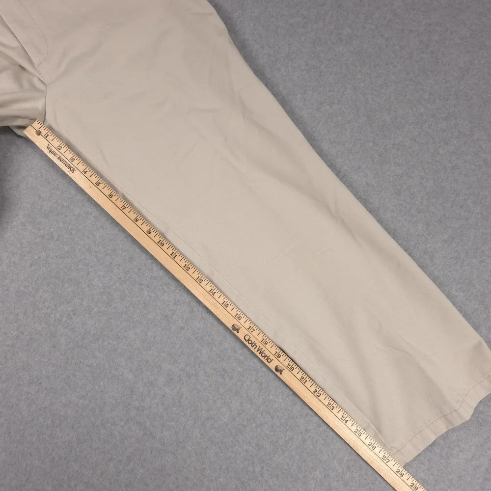 Dockers D3 Mens 34x30 Cream Ivory Khaki Flat Front Casual Chino Pants School